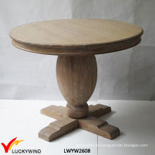 Mesa de madera pedestal marrón